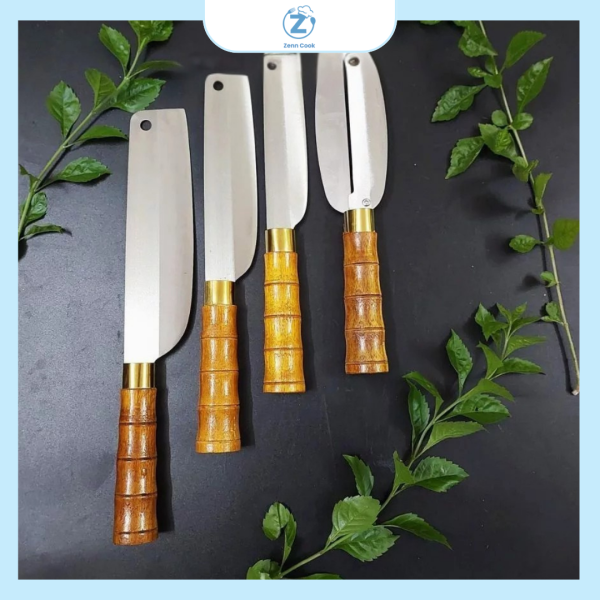 Bộ 5 dao nhà bếp dao thép trắng - Ảnh 3