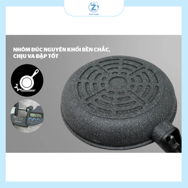 Chảo Siêu Bền Đá Phủ Chống Dính 5 Lớp - Ảnh 2