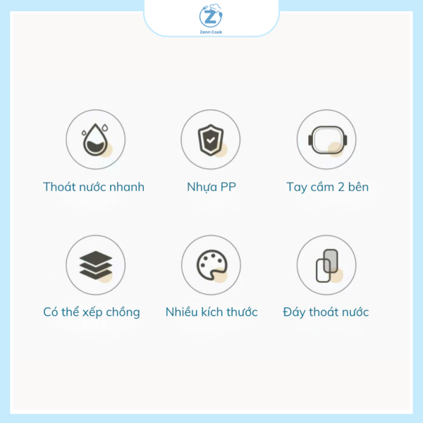 Bộ Thau Rổ Nhựa 6 Món Đựng Rau Củ Quả Đa Năng Thiết Kế 2 Lớp Dày Dặn Chất Liệu PP Cao Cấp - Ảnh 7