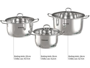 Bộ nồi gồm 3 món