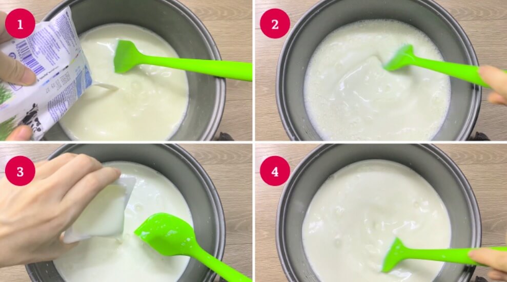 các bước cách ủ sữa chua bằng nồi cơm điện