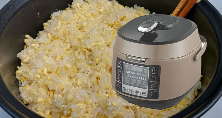 cách đồ xôi bằng nồi cơm điện